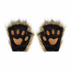 Black brown gloves