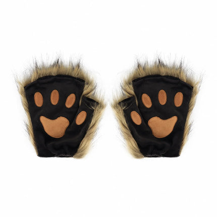 Costume Accessory Set Fox Ears and Tail Soft Faux Fur Hair Band Animal Themed Cosplay Halloween Party