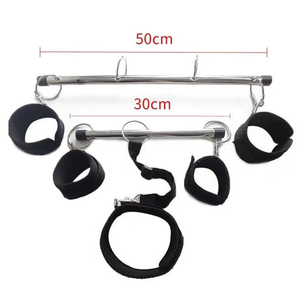SM Handcuffs Ankle Cuffs Traction Collars Female Slave Genital Training Devices Coercive Tools Leg Spreaders T-shaped Frame