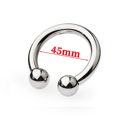 Stainless Steel Penis Sex Toys for Men Cock Ring Metal Penis Lock Bondage Head Glans With Ball Beads Delay Ejaculation Cockrings