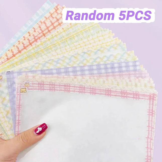 5Pcs Light Transmission Perler Beads Baking Cloth DIY Heat Resistant Ironing Sheets for Fuse Beads Reusable Edge-stitched