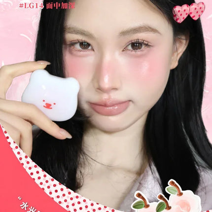 LEEMEMBER Watery Blush Moisturizing Blusher Cream Monochrome Shimmer Cute Cosmetics Longlasting Jelly Face Blusher In Bar Makeup