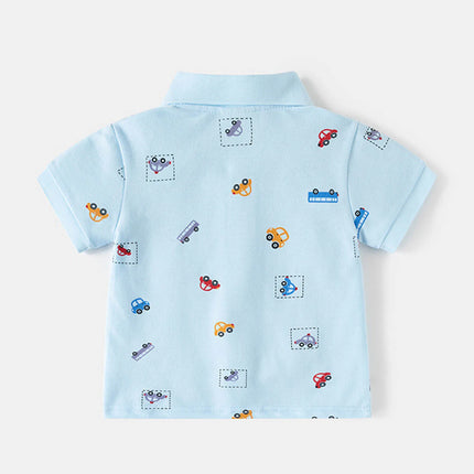 Toddler Boys POLO Shirt Summer Kids Clothes 1 to 2 3 4 5 6 Year Short Sleeve Lapel T Shirts Children School Polos Shirts