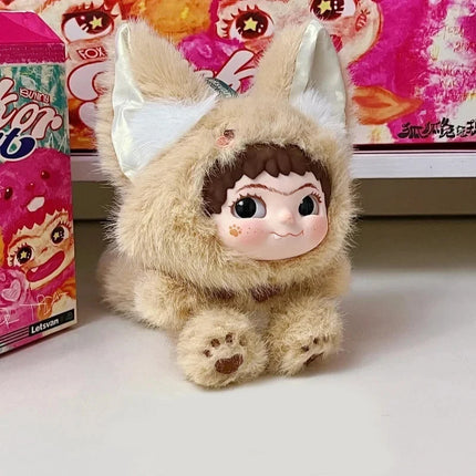 Blind Box Wakuku V2  Fox & Bunny Trick Or Treat Series Vinyl Doll Suprise Bag Keychain Trendy Toys Mystery Box Customized Gifts