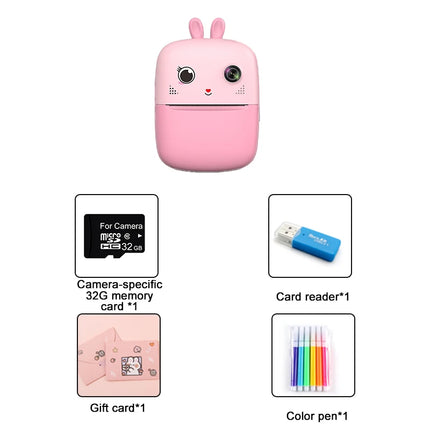 Children's Toys Instant Print Digital Camera Kids Paper Shoot Photo 1080p HD Video Cameras For Gifts Boys Birthday Girls Outdoor