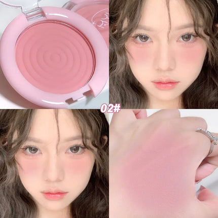 1Pc Monochrome Blush Face Mineral Pigment Peach Orange Nude Pink Matte Natural Blush Contour Shadow Cheek Blusher Cosmetics