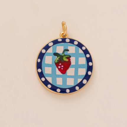 Flower Fruit Love Shell Drip Oil Printed Pendant Fashion Trend DIY Charms Jewelry Making Accessory