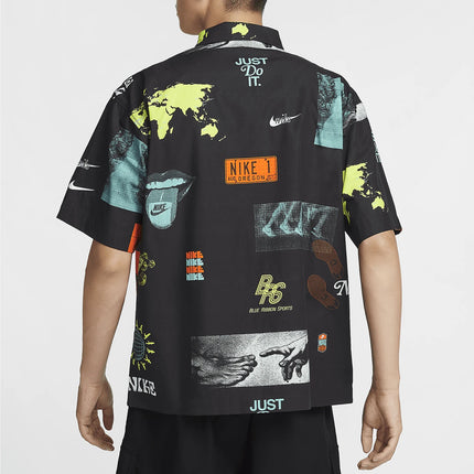Nike Official Genuine Sportswear Men's Retro Lapel Print Shirt T-Shirt HM4453-010