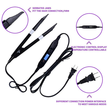 Professional V-Light Hair Extensions Kit V-Light Technology Hair Extension Machine white Hair Extension Tools Kit Set