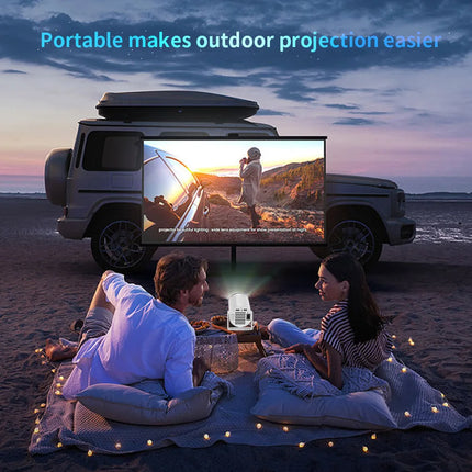 2025 projector HY300 portable projector Android 11 system, Bluetooth 5G dual-band, 4K decoding outdoor projector