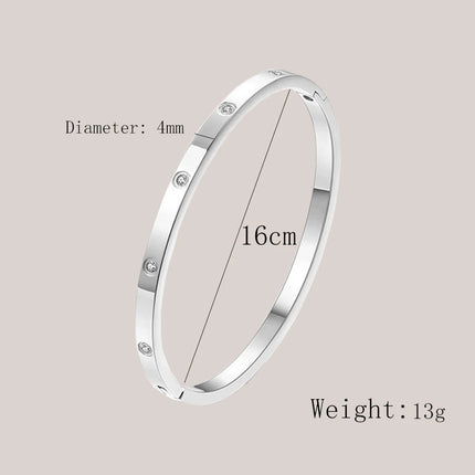 XUANHUA Stainless Steel Cuff Bracelets Bangles For Women Fashion Jewelry Charm Jewelry Accessories Crystal Bracelet loves