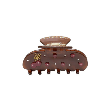 Cute Cherry Hair Clips for Women Girls Rhinestone Fruits Floral Bow Butterfly Acetate Hair Claws Shark Clip Hair Accessories