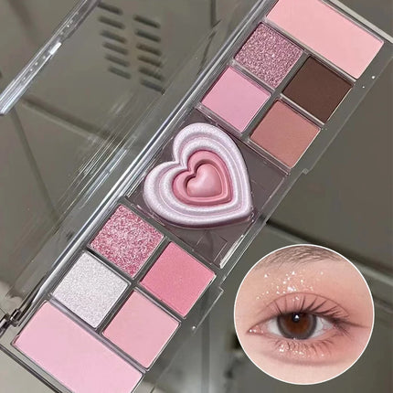 12-Color Tea Apricot Eye Makeup Palette Low Saturation Eyeshadow Palette Pearlescent Matte Shimmer Earth Color Eye Shadow Beauty