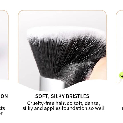 DUcare Foundation Brush Flat Top Kabuki Makeup Brushes Synthetic Hair Liquid Blending Mineral Powder Buffing Stippling Cosmetics