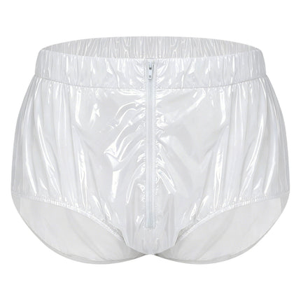 Swimwear Mens Waterproof Diaper Cover Underwear Front Zipper Briefs Swimwear Swimming Trunks Adaptive Special Needs Panties