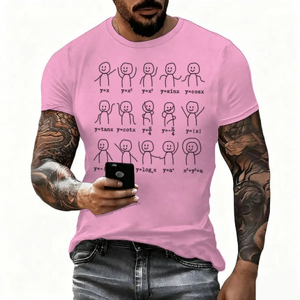 Fun Algebra Print 2026 T-shirts Luminous Style Math Lover Gifts Streetwear Fun Algebra Women Men Short Sleeve T-shirts