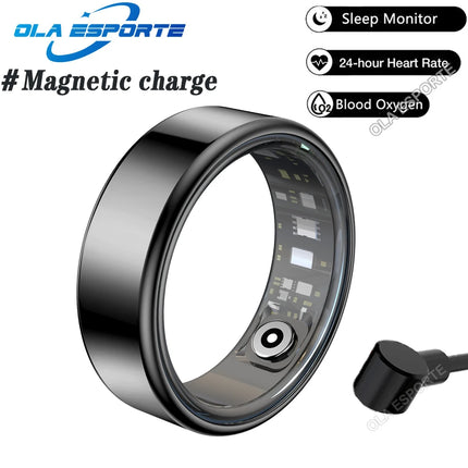 New Video Control GPS Motion SmartRing Men Women Heart Rate&Blood Oxygen Monitor Smartring IP68&5ATM Waterproof Multi-sport Mode