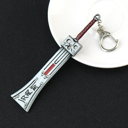 Game Final Fantasy 7 Cloud Buster Sword Keyring Remake Sword Zack Fair Metal Pendant Fans Cosplay Jewelry Gift