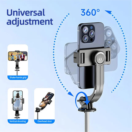 Foldable Selfie Stick Doule LED Fill Light with Wireless Bluetooth Remote Desktop Tripod Stand For iOS Android Smartphone Holder