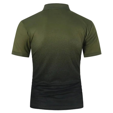 Summer Men's Polo Shirts CZ Ceska Zbrojovka Firearms Men's T-Shirts Short Sleeve Tees Gradient Color Mesh Cotton Lapel Tops S-5XL