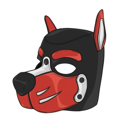Erotic Charm Colorful Dog Hood with Slave Bondage Rivets Traction Pet Play Collar for Couple BDSM Cosplay Flirting Adult Sex Toy