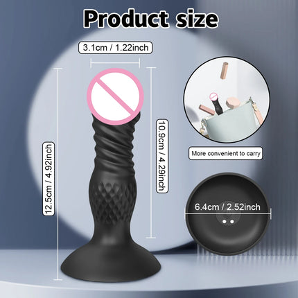 Thrusting Anal Plug Vibrator Butt Plug Male Prostate Massager Telescopic G Spot Vibrator Stimulator Sex Toys for Women Men 18+