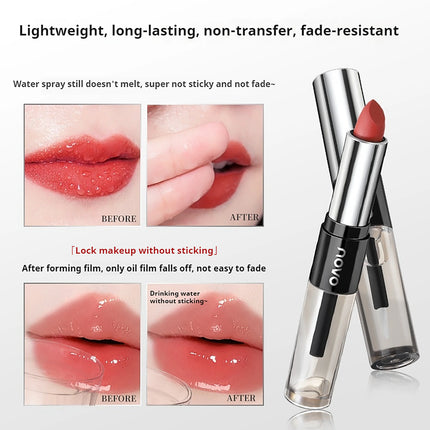 NOVO Waterproof and sweat-resistant dual-ended lipstick Long-lasting, smudge-proof and transfer-resistant