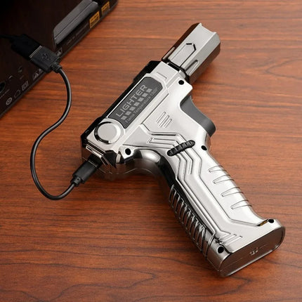 Metal High-temperature High Flame Welding Gun Lighter Windproof Direct Spray Flame Safety Lock Kitchen Cigar Outdoor Lighter