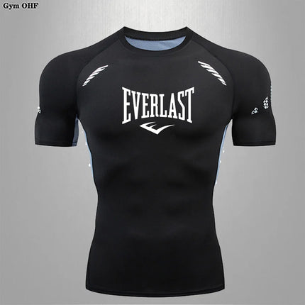 Men's Fit T-shirt Heat Dissipation Tight Fitting Skin-Friendly Athletic Compression Fitness Tee Ultra Thin Quick-drying GYM Tops