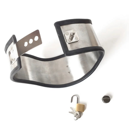 Sex Accessories Stainless Steel BDSM Bondage Posture Neck Collar With Pull Ring Adjustable Collar Rings Strap Harness Sexy Toys