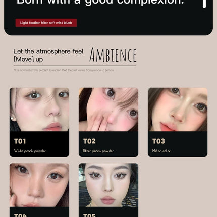 Matte Natural Cheek Tint White Brighten Face Waterproof Low saturation Nude Contouring Cosmetics Blush Powder Soft Female Makeup