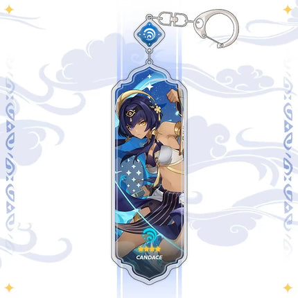 Anime Keychain Linnea Flins Durin Mualani Furina Arlecchin Key Chain Accessories Genshin Impact Cute Bag Pendant Key Ring Gift