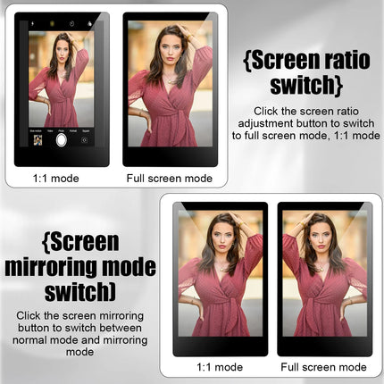 Wireless Magnetic Self Monitor Screen for Using Phone Rear Camera for Phone Selfie Mirroring Vlog Live Stream Video Recording