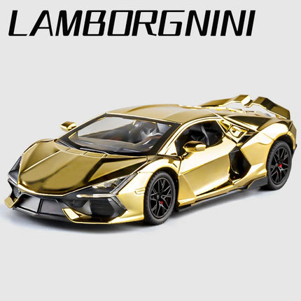 1:24 Lamborghini Revuelto Electroplate Alloy Model Car Toy Diecasts Metal Casting Sound and Light Car Toys For Children Vehicle