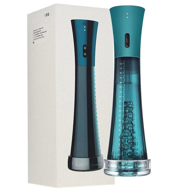 Realistic 3D Textured Ultimate Penis Pumping Experience 9 Frequency Vibrating & Sucking Automatic Male Masturbator Adult Toys 18