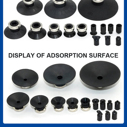 JXD ZP Series ZP02/04/06/08/10/13/16/20/25/32/40/50U Single Layer Silicone Mini Vacuum Suction Cup