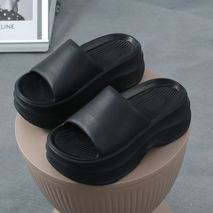 Eyriphy Thick Bottom Slippers Women Outdoor Beach Sandals Fashion Bathroom Slides Female Open Toe Slippers Cozy Soft Sole Shoes