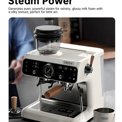 HiBREW Dual Therｍoblocks Barista Pro Espresso Machine Built-in Grinder One-touch Americano for Cafe Hotel Restaurant H7B
