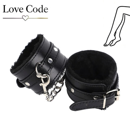 SM Handcuffs Sex Ankle Cuff BDSM Bondage Restraints Soft Plush Handcuff Adult Game 18+  Couple Sextoy Sex Supplies