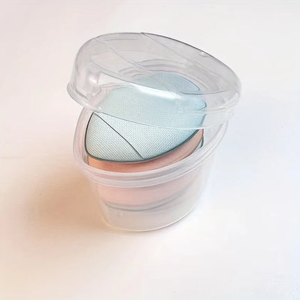 6pcs Mini Finger Puff With Box Makeup Sponge Puff Set With Container Makeup Puff Small Mini Powder Puff Cream Puff Makeup Tools