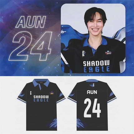 2026 Gmmtv Starlympic Futsal Shadow Eagle Short Sleeve Lapel Sports 4X100 Jersey Harajuku Fashion Unisex Fans Polo Clothing