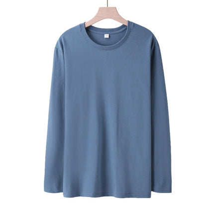Long Sleeves T-Shirts Men Tee Tops Male Cotton Plain Tshirts Pullovers Plus Size 4XL 5XL Undershirts Man Clothing Autumn Spring