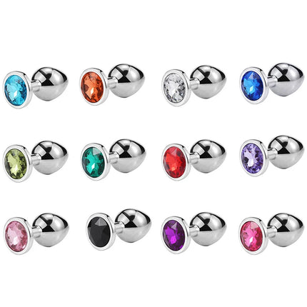 Metal Anal Plug Butt Diamond Plug Sexy Toy Gem Base Beginner Butt SM Toys For Women Men Couples Adult Game Anal Adult Products