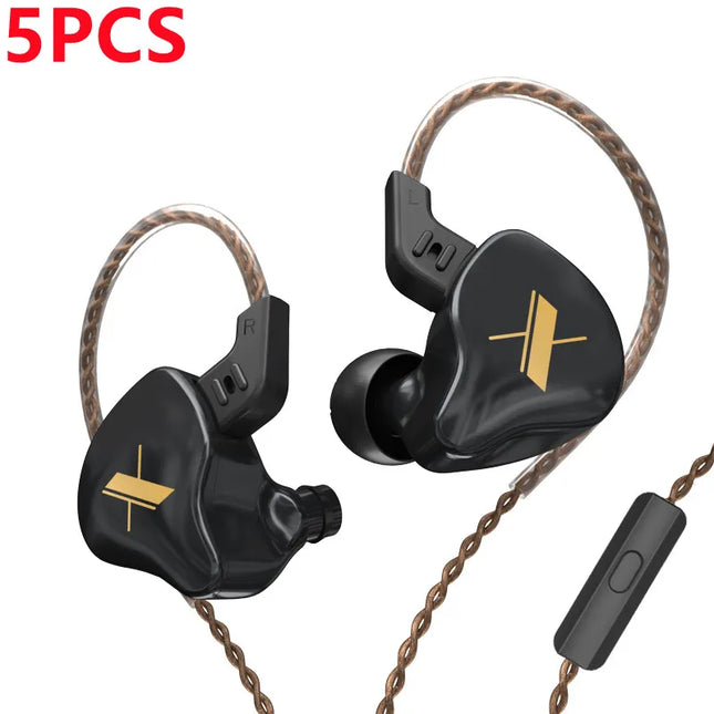 KZ EDX Wired Earphones With Microphone Dynamic HIFI Bass Music Earbuds In Ear Monitor Headphones Noise Cancelling Sport Headset