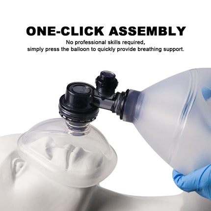 Califed Silicone Simple Respirator Adult/Child/Infant First Aid Manual Resuscitator Emergency Self-help Portable Rescue Tools