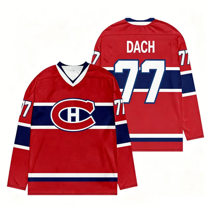 Merch Montreal Canadiens Team Hockey Jersey V-Neck Long Sleeve Athletic Sweatshirt Women Men Player Cosplay Top Shirts