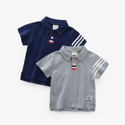 Summer casual new short-sleeved children's T-shirt Korean version sports short-sleeved T-shirt for boys polo shirt short-sleeved