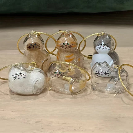 Cat hair creative accessories pet hair keychain cat pendant bottle collector memorial collection keychain hair storage bottle