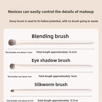Cloud Porcelain 8-Piece Eyeshadow Brush Set Soft Bristle Blade Edge Eyeshadow Brush Nasal Shadow Brush Eye Makeup Diffusion Brus