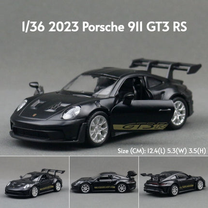 1/36 Porsche 911 GT3 RS Toy Car Model For Children RMZ CiTY Miniature Racing Free Wheels Pull Back Diecast Metal Collection Gift